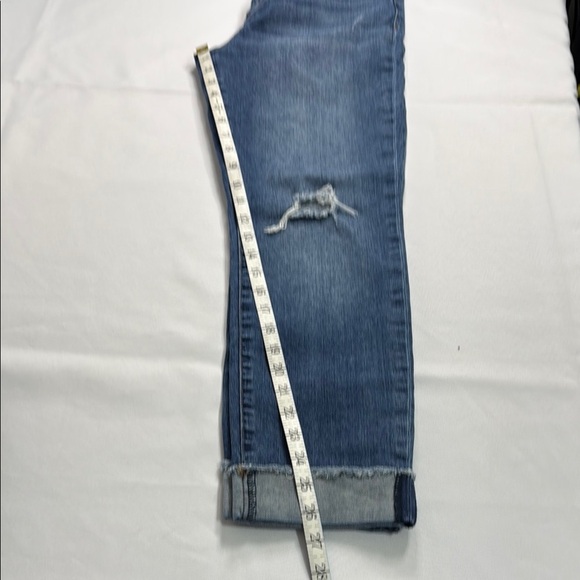 Kut from the Kloth Blue Boyfriend Jeans with Rolled Hems - Picture 4 of 8